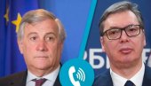 VUČIĆ RAZGOVARAO SA TAJANIJEM: Jačanje partnerstva Srbije i Italije, aktuelna evropska i regionalna pitanja bili glavne teme