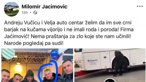 JEZIVE KLETVE UPUĆENE ANDREJU VUČIĆU Jaćimović: Crni barjak da ti se vije na kući - usledile još gore poruke
