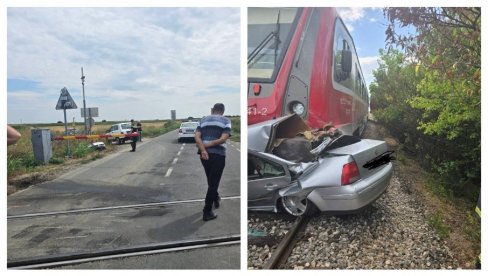PRVE FOTOGRAFIJE NESREĆE NA PRUZI: Voz naleteo na automobil kod Odžaka (FOTO)
