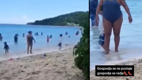ДАМА СЕ РАЂА: Снимили жену како излази из мора и направили вирални хит - тек кад је изашла из воде цела плажа је гледала у њу (ВИДЕО)